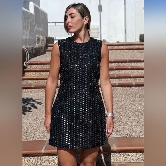 NWT ZARA SEQUIN MINI DRESSβZW COLLECTION Limited Edition - Picture 4 of 17
